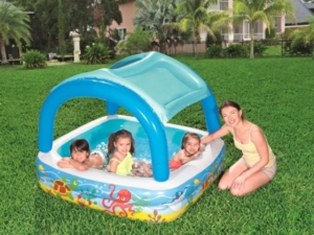 Neu: Kinder-Pool, Planschbecken mit Sonnendach Bestway 52192 - 1